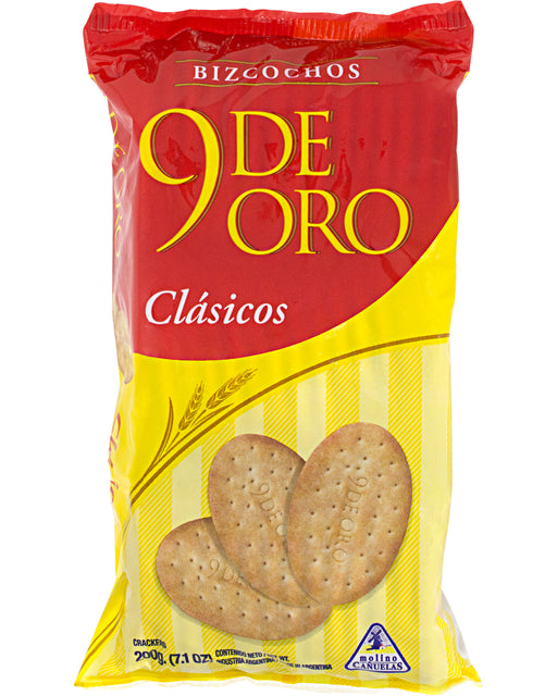 9 de Oro Bizcochos Clasicos (Argentinian Salty Biscuits)