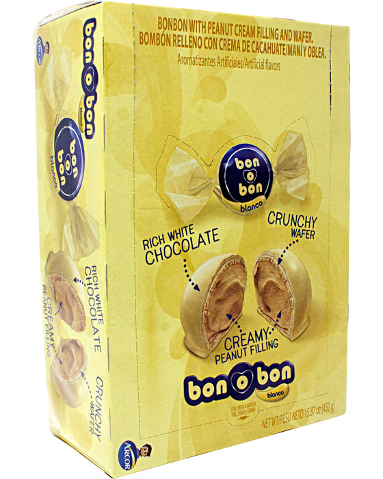 Arcor Bon o Bon White Chocolate Bonbons (Peanut Filled)