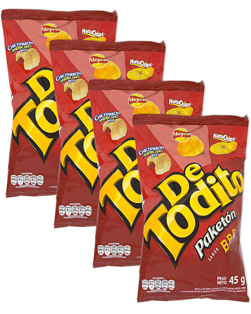 De Todito Paketon BBQ (Chip Mix) (Pack of 4)