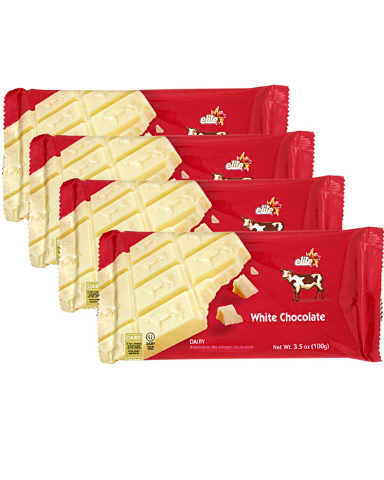 Elite White Chocolate Bar (Pack of 4)