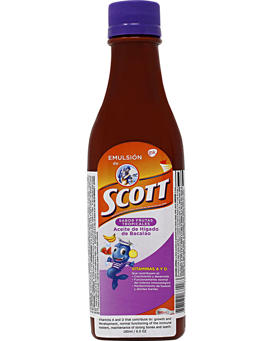 Emulsion de Scott, Tropical Fruits Flavor (Cod Liver Oil)