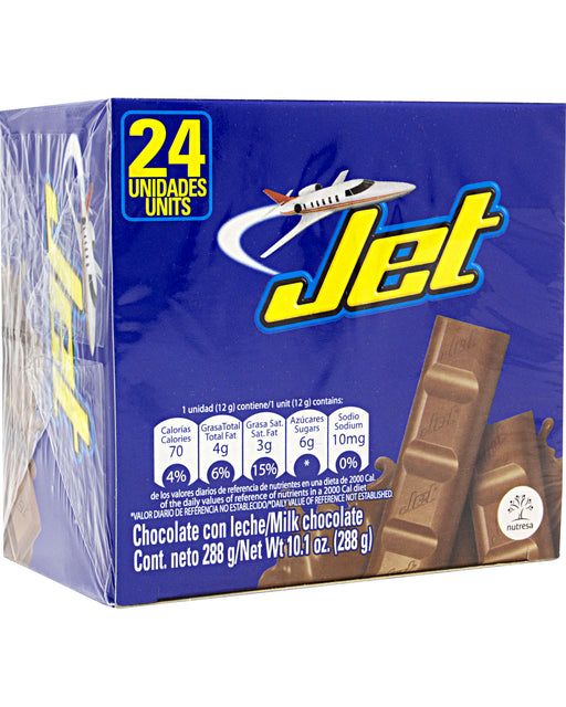 Jet Milk Chocolate (Colombian chocolate bars) (Box of 24) - 10.1 oz / 288 g