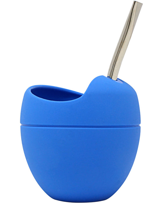 Mateo Original Silicone Yerba Mate Gourd (Blue) - Right side