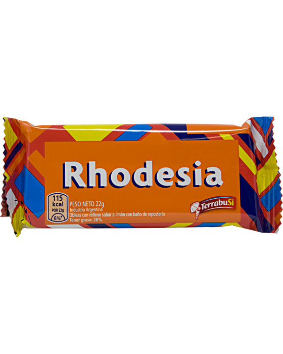 Terrabusi Rhodesia Lemon Wafer Cookies with Chocolate Coating